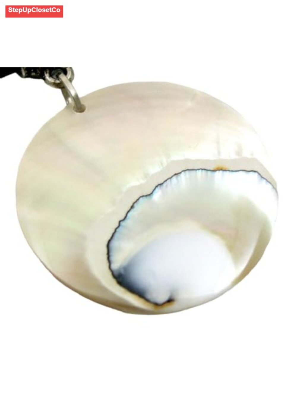 Nautilus Shell Pendant Necklace Waxed Cord Adjustable 16-26 in Statement Jewelry